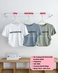 Áo Croptop Số 229-B 2249 Eo Nhún UNFK