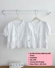 Áo Kiểu Số 269-D BBD Hoa Nổi Cổ Ren
