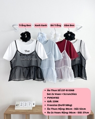 Áo Thun Số 237-B 0368 Set 2s Voan + Scrunchies