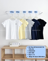 Áo Thun Số 242-B 5411 TN Thêu Alo