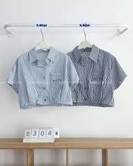 Áo Sơ Mi Số 304-B 6610 TN Sọc Túi Thêu