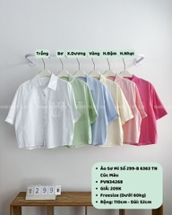 Áo Sơ Mi Số 299-B 6363 TN Cúc Màu