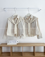 Áo Sơ Mi Số 260-B Ngựa Lửng Kèm Khăn