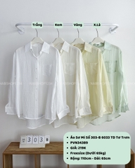 Áo Sơ Mi Số 303-B 6033 TD Tơ Trơn