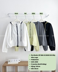Áo Khoác Số 286-B 25005 Dù Dây Kéo Logo