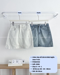 Chân Váy Số 293-B 8182 Ngắn Jean Trơn