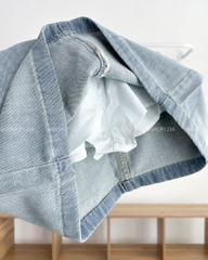 Chân Váy Số 294-B 9116 Ngắn Jean Xếp Li + Nịt