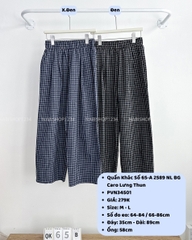 Quần Khác Số 65-A 2589 NL BG Caro Lưng Thun