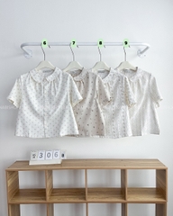 Áo Sơ Mi Số 306-B TN Cổ Sen Hoa Nhí