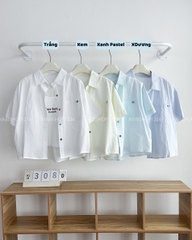 Áo Sơ Mi Số 308-D Set TN Khuy Màu + 3 Lỗ