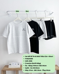 Set Đồ Số 79-B 3003 Thêu Cún + Short