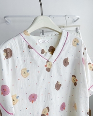 Đồ Ngủ Số 24-C Pijama Cổ Tim Hình