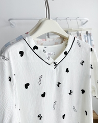 Đồ Ngủ Số 24-C Pijama Cổ Tim Hình