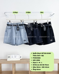 Quần Short Số 153-B 663 Thêu Chữ + Nịt