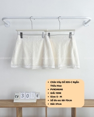 Chân Váy Số 305-C Ngắn Thêu Hoa