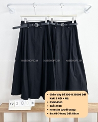 Chân Váy Số 300-B 25006 Dài Kaki 2 Nút + Nịt