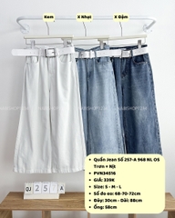 Quần Jean Số 257-A 968 NL OS Trơn + Nịt