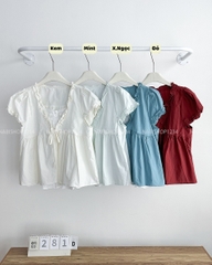 Áo Kiểu Số 281-D 6127 Set Liền Viền Bèo
