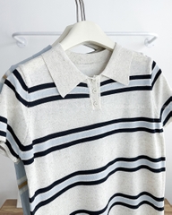 Áo Len Số 108-D Polo Kẻ Ngang