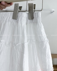 Chân Váy Số 313-U 6185 Ngắn Ren Viền Hồng