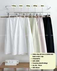 Chân Váy Số 314-A 25390 Dài Kaki 4 Đai + Nịt