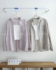 Áo Sơ Mi Số 313-D 60289 TD Kẻ Nhỏ + 2 Dây