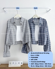 Áo Sơ Mi Số 314-D TD Lửng Caro + 2 Dây