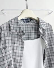 Áo Sơ Mi Số 314-D TD Lửng Caro + 2 Dây