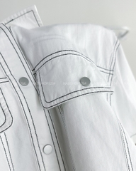 Áo Sơ Mi Số 318-D 961 TN Nút Bấm Lai Rút