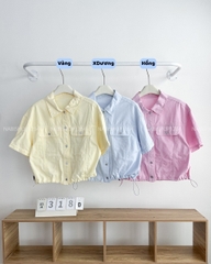 Áo Sơ Mi Số 318-D 961 TN Nút Bấm Lai Rút