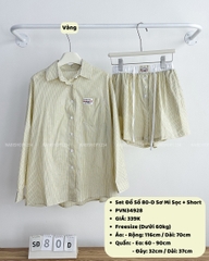 Set Đồ Số 80-D Sơ Mi Sọc + Short