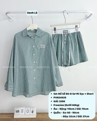 Set Đồ Số 80-D Sơ Mi Sọc + Short