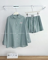 Set Đồ Số 80-D Sơ Mi Sọc + Short