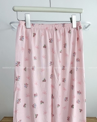 Đồ Ngủ Số 28-C Cổ Ren Thêu Thỏ 3 Món