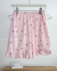 Đồ Ngủ Số 28-C Cổ Ren Thêu Thỏ 3 Món