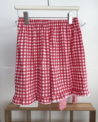 Đồ Ngủ Số 30-C Cổ Ren Caro 3 Món