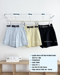 Quần Short Số 156-M 9602 Kaki Đai To + Nịt