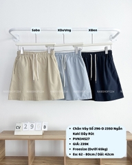 Chân Váy Số 296-D 2350 Ngắn Kaki Dây Rút