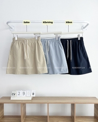 Chân Váy Số 296-D 2350 Ngắn Kaki Dây Rút