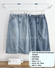 Chân Váy Số 319-B 7112 Dài Jean Túi Rách