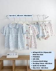 Đồ Ngủ Số 22-C Pijama Đũi Nhăn Ren Hình