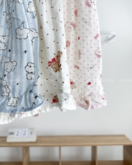 Đồ Ngủ Số 22-C Pijama Đũi Nhăn Ren Hình