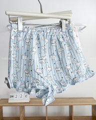 Đồ Ngủ Số 22-C Pijama Đũi Nhăn Ren Hình