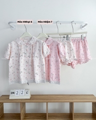 Đồ Ngủ Số 22-C Pijama Đũi Nhăn Ren Hình