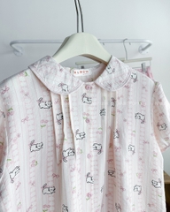 Đồ Ngủ Số 22-C Pijama Đũi Nhăn Ren Hình