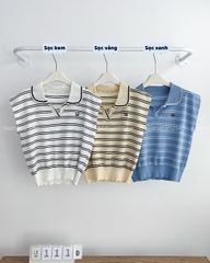 Áo Len Số 111-D Polo Cổ Viền Thêu Chữ