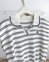 Áo Len Số 111-D Polo Cổ Viền Thêu Chữ