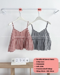 Áo Kiểu Số 294-D 73602 2 Dây Caro
