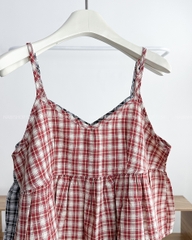 Áo Kiểu Số 294-D 73602 2 Dây Caro