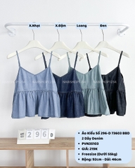 Áo Kiểu Số 296-D 73603 BBD 2Dây Denim